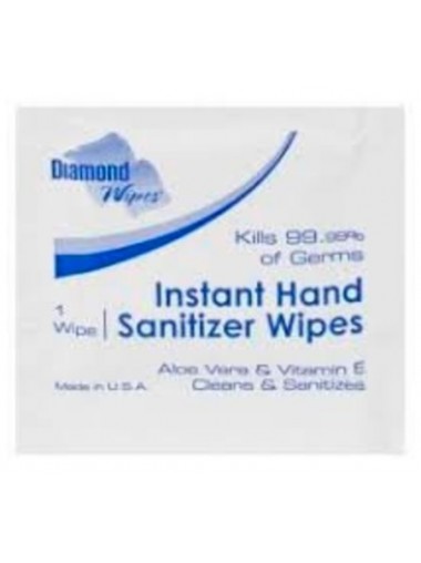 【美國直送$1】Diamond Wipes 62%酒精快速消毒濕巾 (獨立包裝 散裝 50塊)